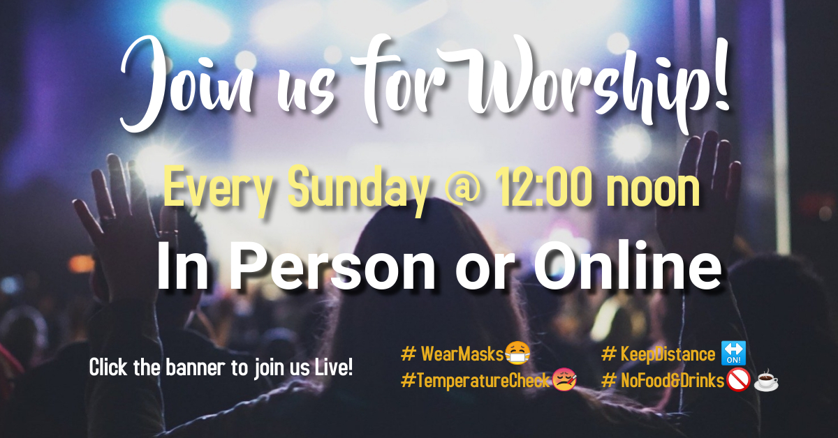 In Person Service Notice - Click the banner to go to our YouTube channel
